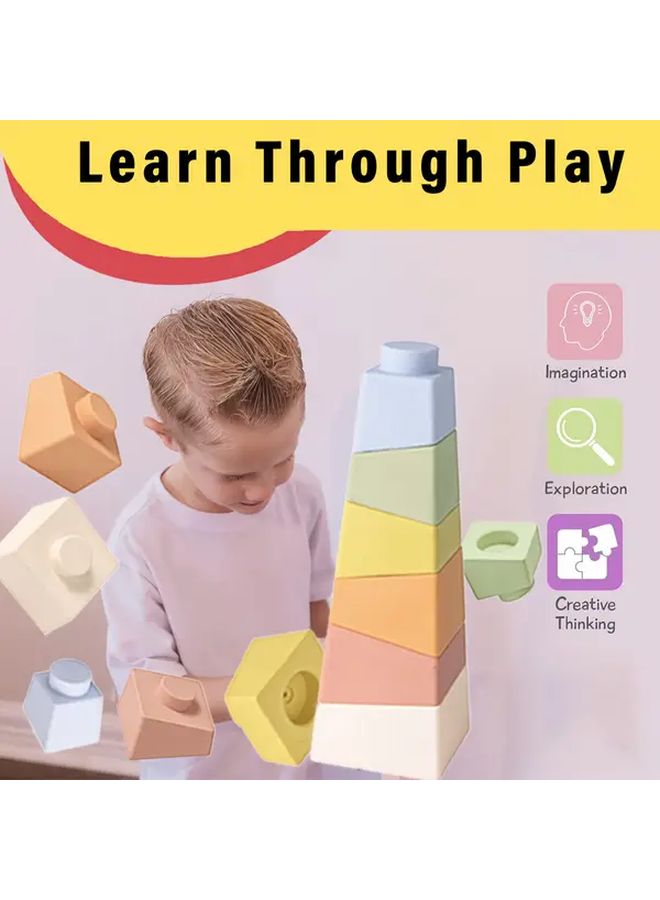 Model 628 97 PVC Stacking Blocks Tower Sensory Educational Building Toy For Toddlers - Image 1